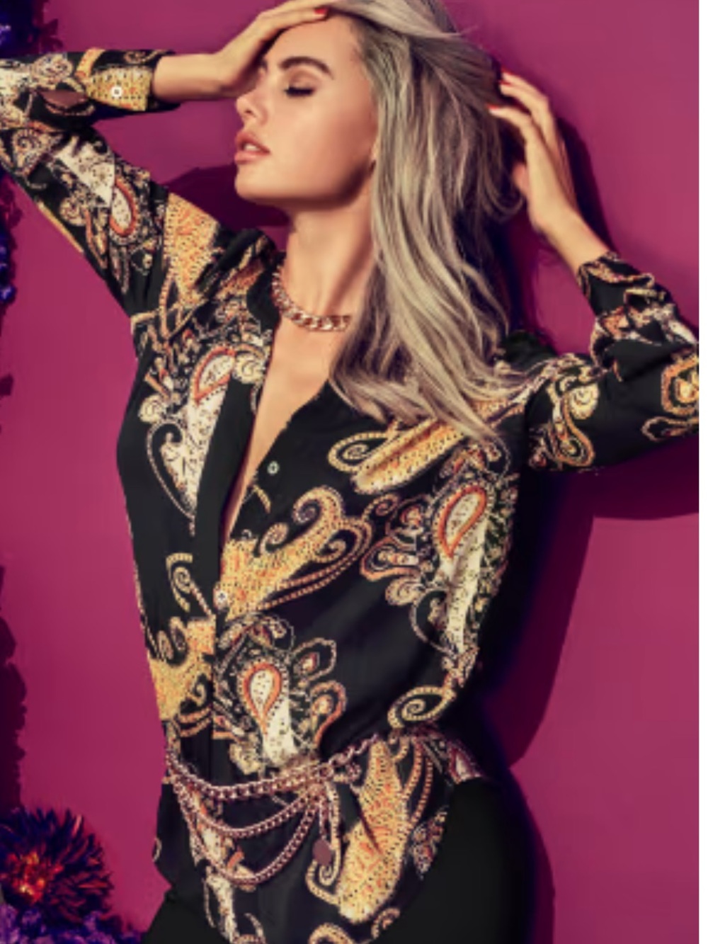 Marciano Paisley Print Shirt - Size M